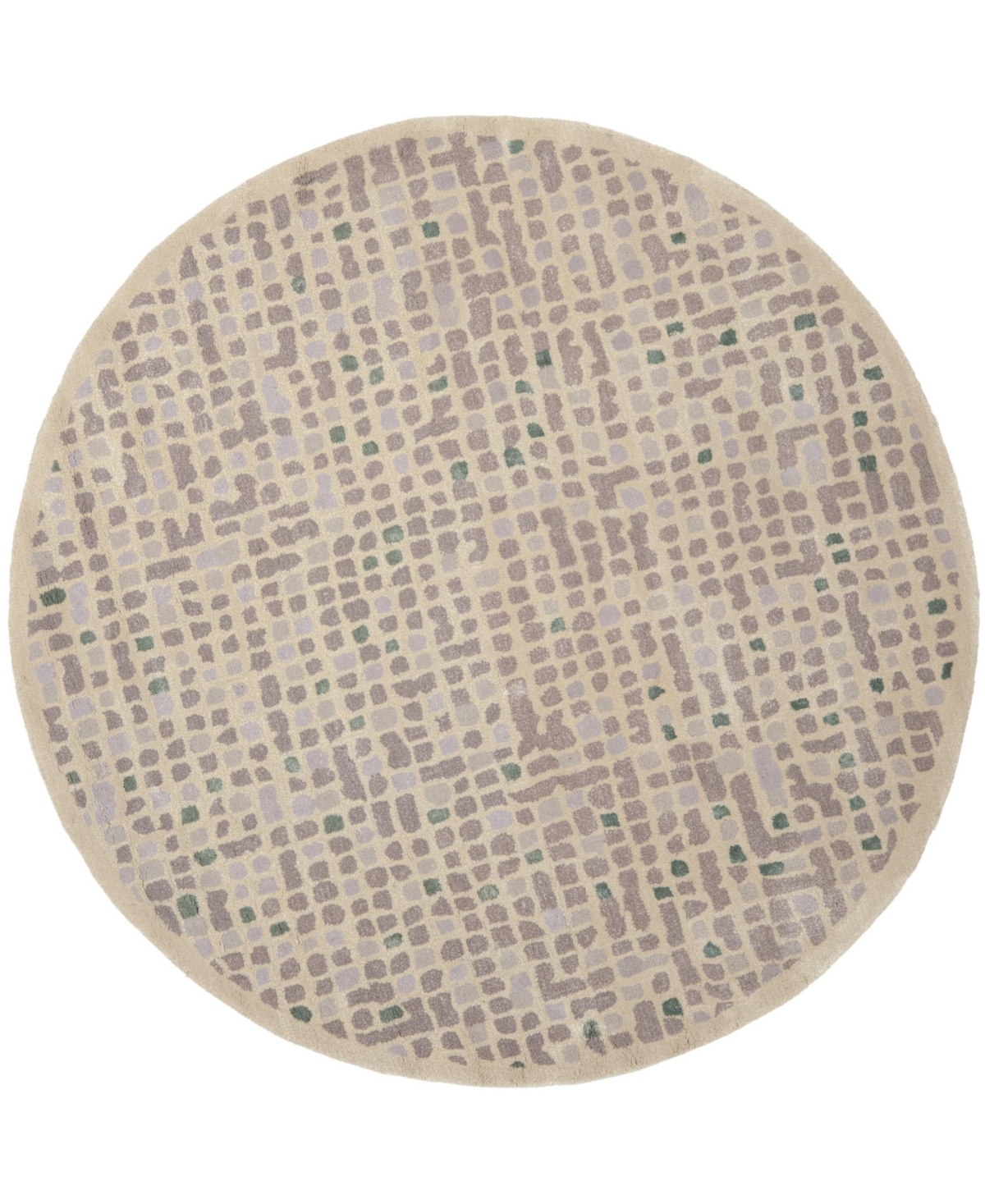 Martha Stewart Collection Mosaic MSR3623B Lavender 6' x 6' Round Area Rug - Lavender