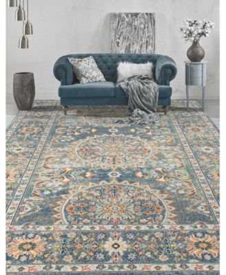 Bohemian BHM-7 Blue 5'1" x 7'6" Outdoor Area Rug