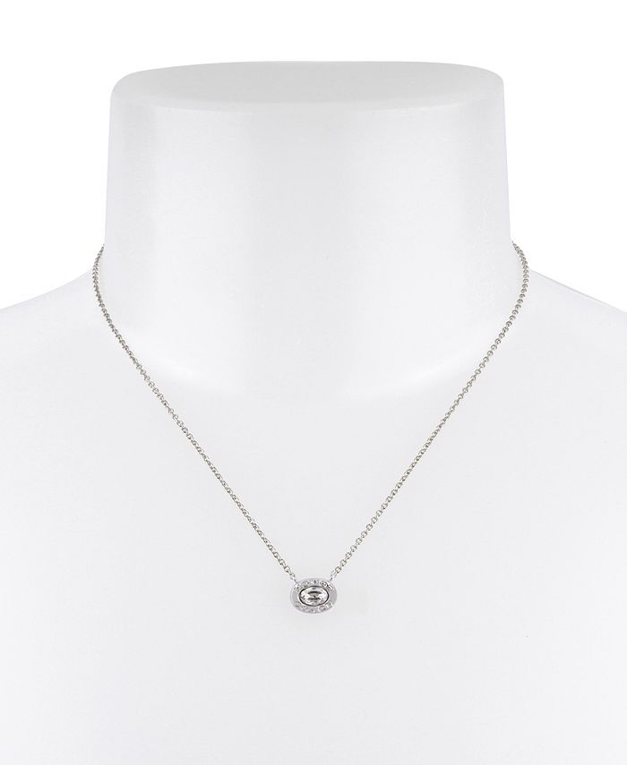 COACH Signature Logo Stone Pendant Necklace 16" + 2" extender & Reviews