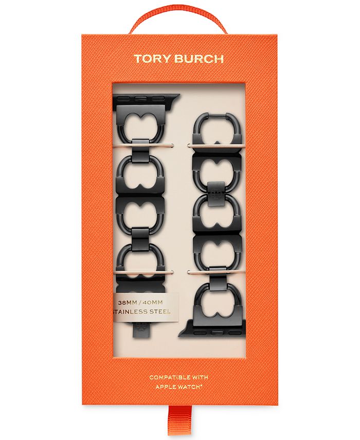 Tory Burch Black-Tone Stainless Steel Gemini Link Bracelet For