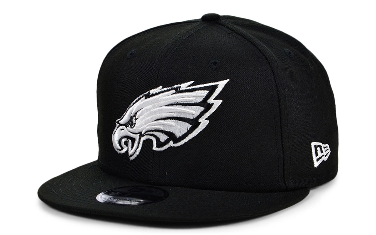 New Era Philadelphia Eagles Basic Fashion 9fifty Snapback Cap In Black,white