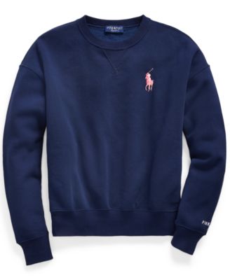 polo crew neck sweatshirts women's