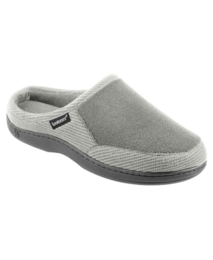 image of Isotoner Signature Men-s Memory Foam Microterry and Waffle Travis Hoodback Slippers