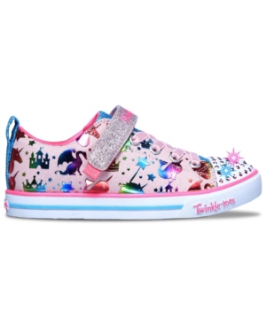 image of Skechers Little Girls Twinkle Toes Sparkle Lite Princessland Casual Sneakers from Finish Line