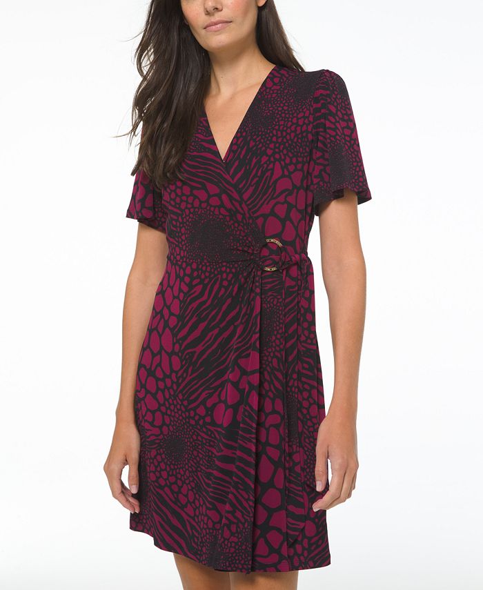 Michael Kors Plus Size Printed Ring Wrap Dress Macy's