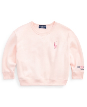 Little Girls Pink Pony Fleece Sweatshirt