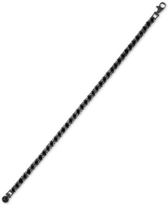 Black Spinel Tennis Bracelet (13 ct. t.w.) in Black Rhodium-Plated Sterling Silver, Created for Macy's