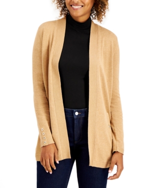 Charter Club Solid Curved-Hemline Cardigan Sweater Created for Macy's