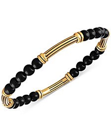 Onyx Bead Bracelet in 14k Gold-Plated Sterling Silver, Created for Macy's