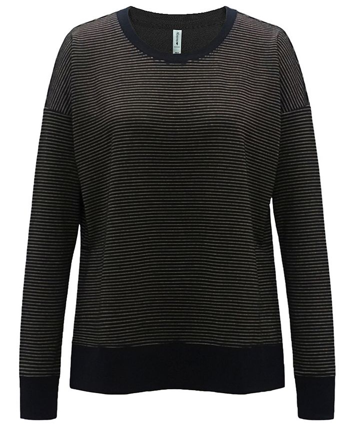 Ideology Metallic-Stripe Sweatshirt, Created for Macy's - Macy's