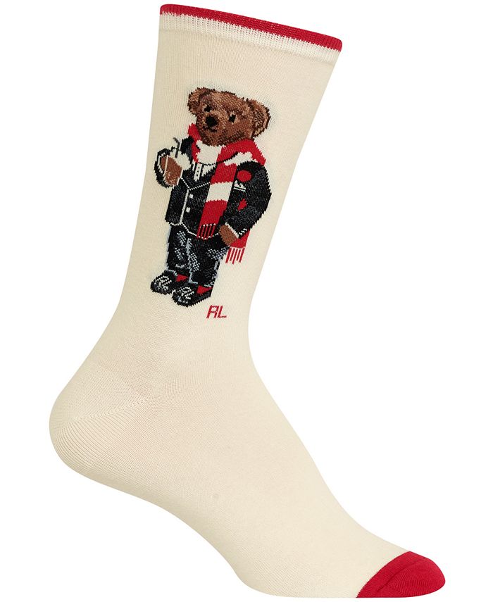 Polo Ralph Lauren Women's Hot Cocoa Bear Holiday Crew Socks - Macy's