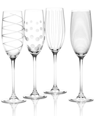 "Clear Cheers" Flutes, Set Of 4