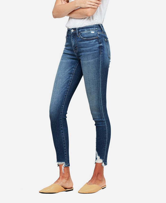 VERVET Women's Mid Rise Break Step Hem Skinny Ankle Jeans Macy's