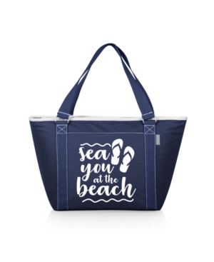 Oniva "sea You At The Beach" Topanga Cooler Tote Bag In Navy