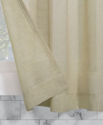 Slub Textured Linen Blend Cafe Curtain Pair