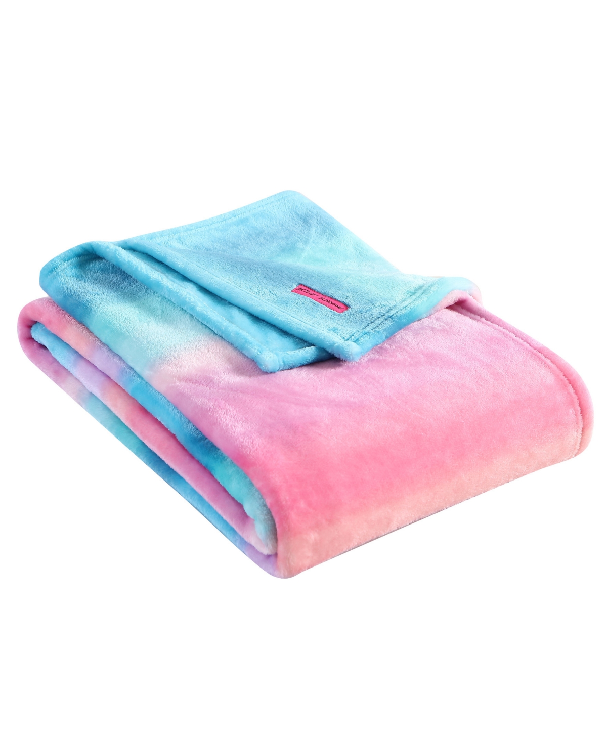 Betsey Johnson Closeout!  Ultra Soft Plush Fleece Throw, 50" X 70" Bedding In Ombre Mermaid Pink