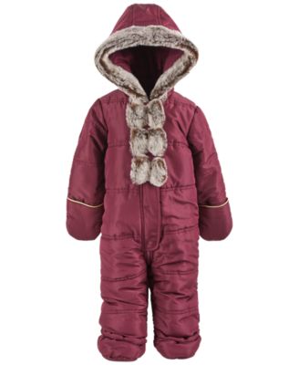 macy's baby girl snowsuit