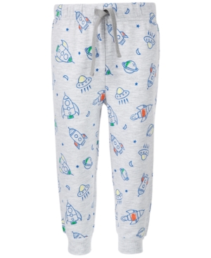 image of First Impressions Baby Boys Rocket-Print Jogger Pants, Created for Macy-s
