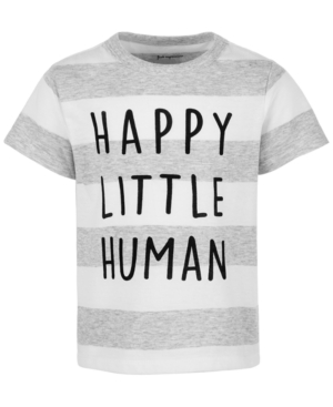 image of First Impressions Baby Boys Happy Little Human T-Shirt, Created for Macy-s