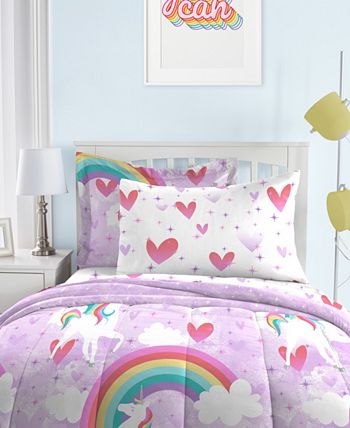 Rainbow unicorn bed in a bag hotsell