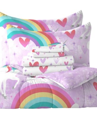 Unicorn Rainbow 7-Pc. Comforter Set, Full