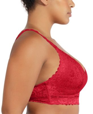 Women's Adriana Wire-Free Lace Bralette, Blackberry, 30I