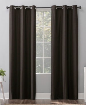 Sun Zero Cyrus Thermal Blackout Grommet Curtain Panel, 84" L X 40" W In Chocolate