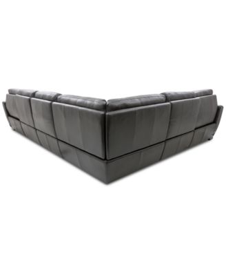 Gabrine 6-Pc. Leather Sectional with 2 Power Headrests