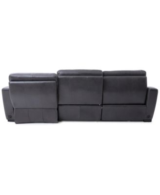 CLOSEOUT! Gabrine 3-Pc. Leather Sectional with 1 Power Headrest and Chaise