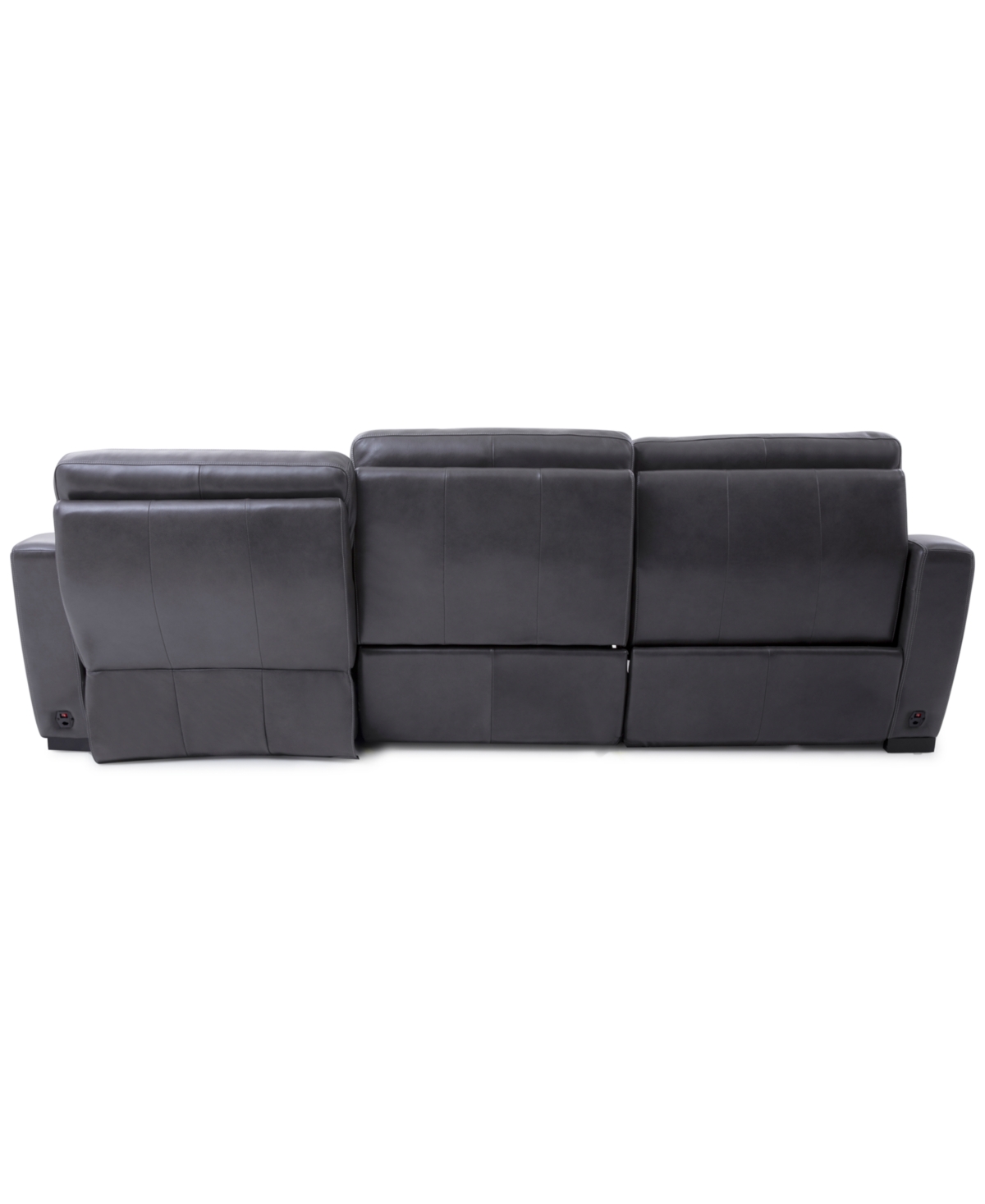 Gabrine 3-Pc. Leather Sectional with 1 Power Headrest and Chaise, Created for Macy's