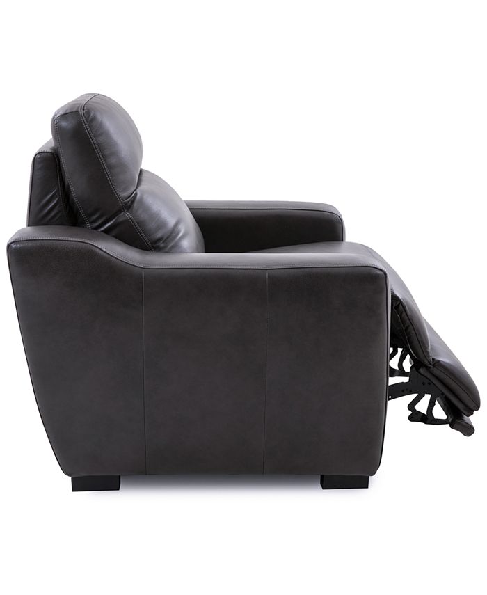 Furniture Gabrine Leather Power Recliner, Created for Macy's Macy's