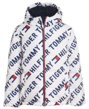image of Tommy Hilfiger Baby Boys Tommy Printed Puffer Jacket