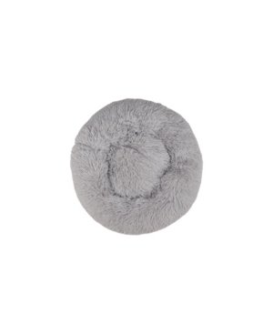 Mind Reader Plush Pet Bed Faux Fur Donut Pet Cuddler Shaggy Round Comfortable Bed for Dogs
