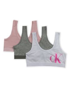 Big Girls Crop Bralette, 3 Pack