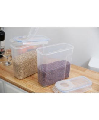 Vintiquewise Large Bpa-Free Plastic Food Cereal Containers, Airtight Spout Lid, Set of 2