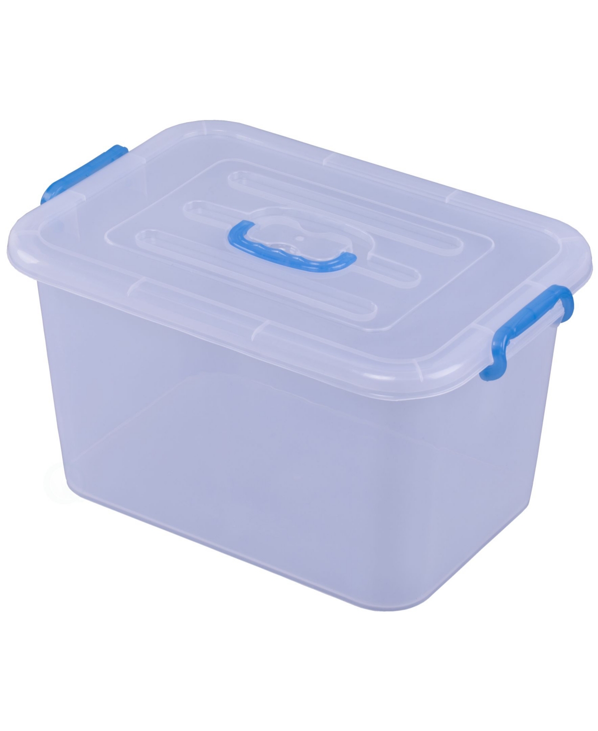 Vintiquewise Large Clear Storage Container with Lid and Handles - Natural