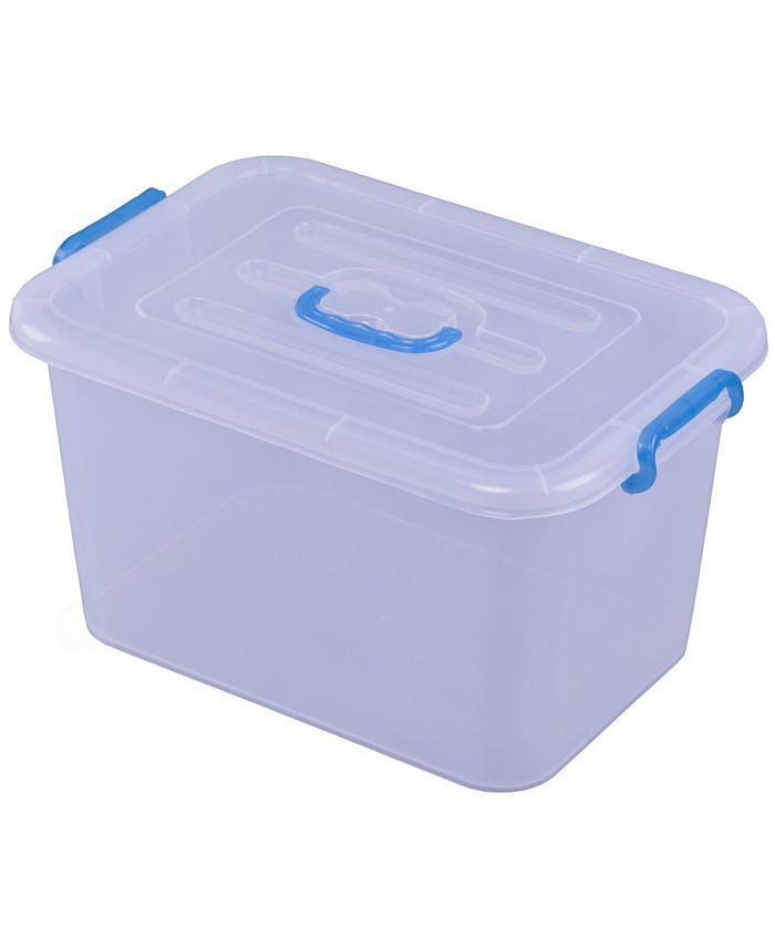 Basicwise Vintiquewise Large Clear Storage Container with Lid and