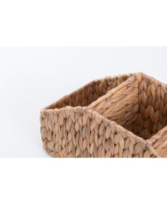 Natural Water Hyacinth Storage Organizer Caddy