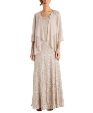 R & M Richards Petite Lace Gown & Jacket