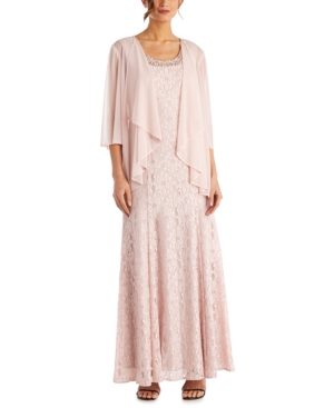 R & M Richards Petite Lace Gown & Jacket
