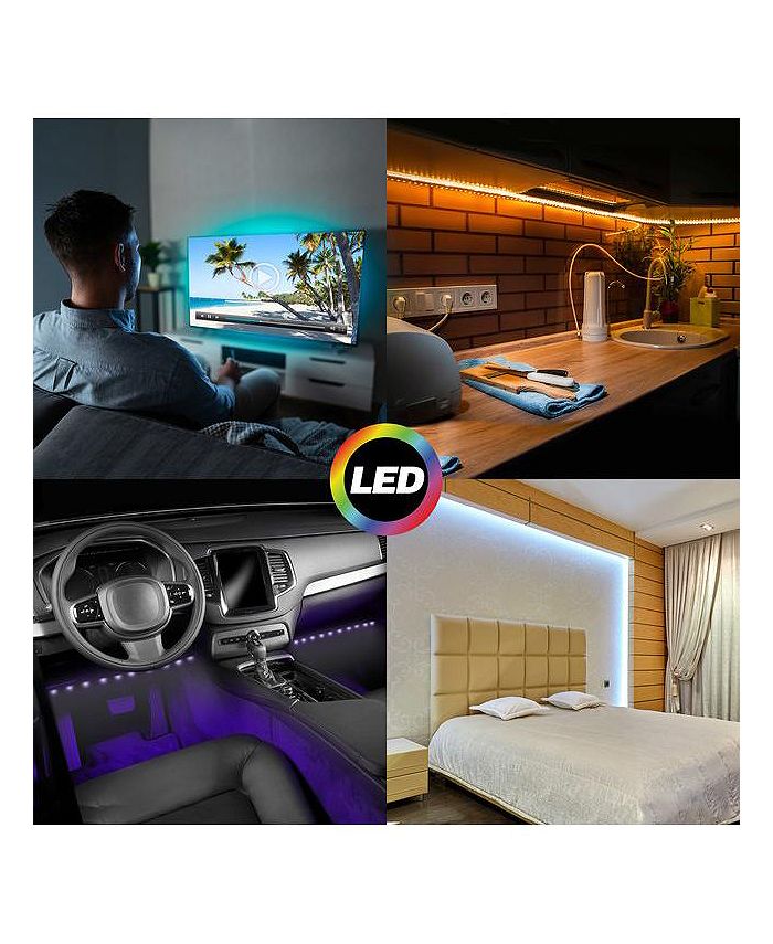 Tzumi Aura LED ColorChanging Strip Lights w/ Remote & Reviews Home