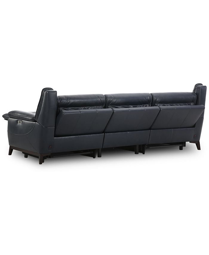 Furniture CLOSEOUT! Lond 3Pc. Leather Sectional with 3 Power Recliners