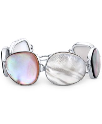 Macy's - Mother-Of-Pearl Chain Bracelet in Sterling Silver
