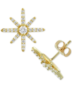 image of Diamond Starburst Stud Earrings (1-1/2 ct. t.w.) in 10k Gold