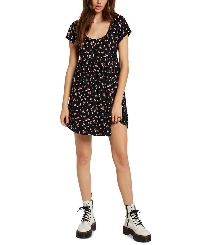 Volcom Juniors Printed Babydoll Dress Macy s