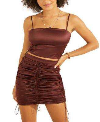 GUESS - Cheyenne Ruched Crop Top