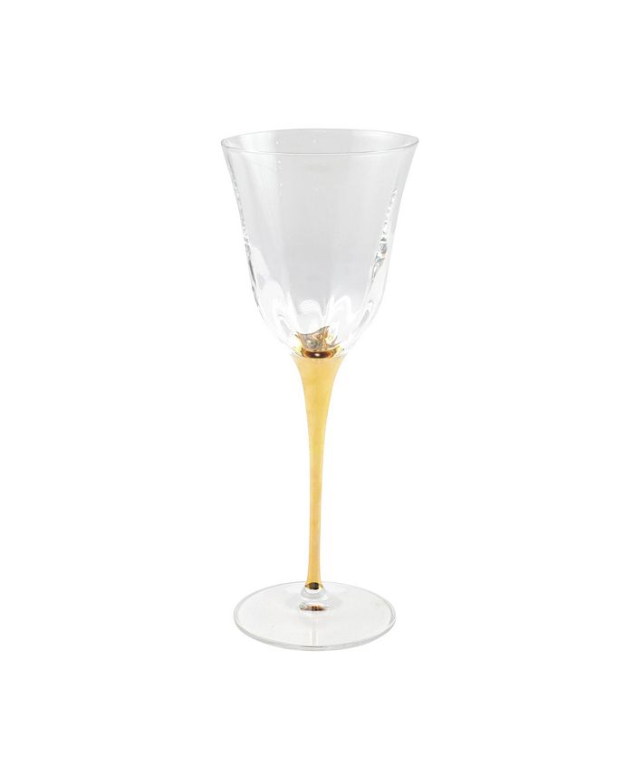 VIETRI Optical Gold Stem Wine Glass Macy's