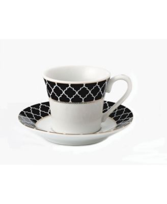 12 Piece 2oz Espresso Cup and Saucer Set, Service for 6