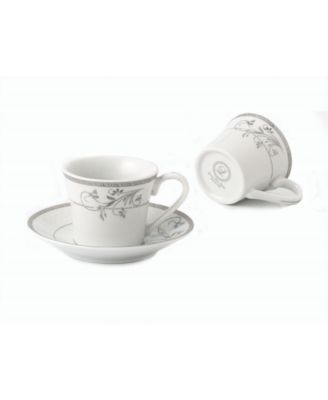 12-pc Espresso Cup & Saucer Set, Service for 6