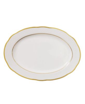 Porcelain China 57 Piece Gloria Wavy Dinnerware Set, Service for 8